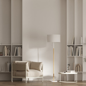 Lampa podłogowa Fogo biała 2xE27