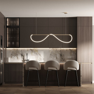 Lampa wisząca Meleca M złota LED CCT