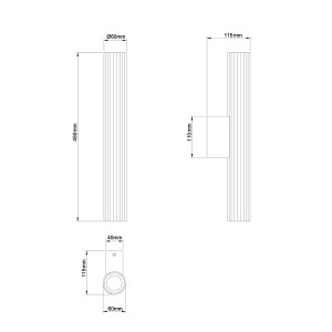 Kinkiet Linea 45 cm biały LED CCT