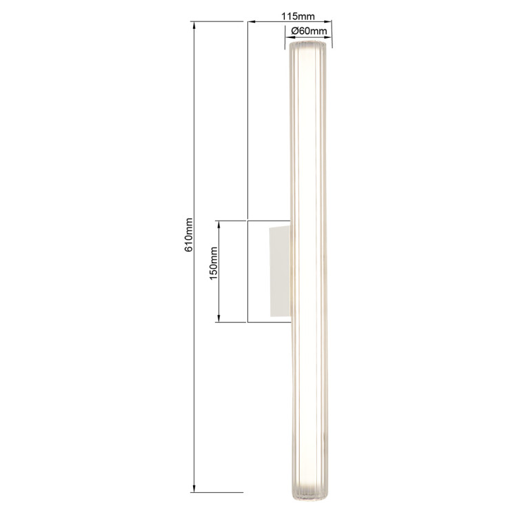 Kinkiet Linea 61 cm biały LED CCT - 10085