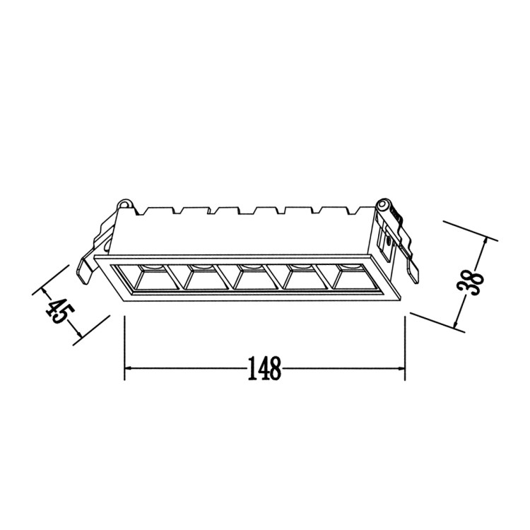 Oprawa podtynkowa Solar 5 biała LED 3000K - 10097
