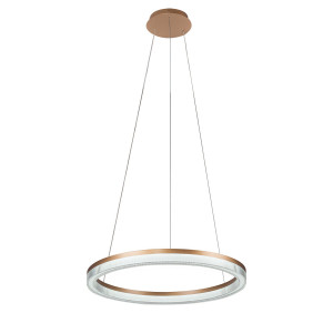 Lampa wisząca Midway Cristal Triangle złoto - transparentna LED CCT