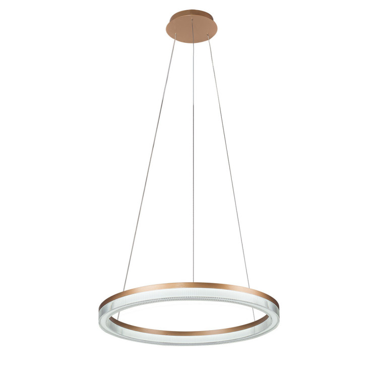 Lampa wisząca Midway Cristal Triangle złoto - transparentna LED CCT - 10326