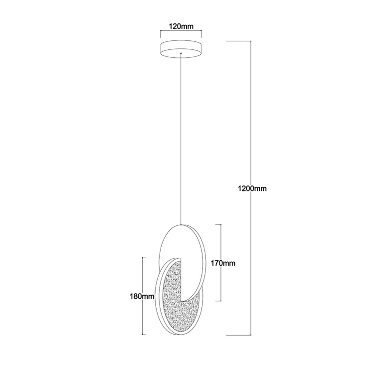 Lampa wisząca Circlo chrom LED CCT - 10358
