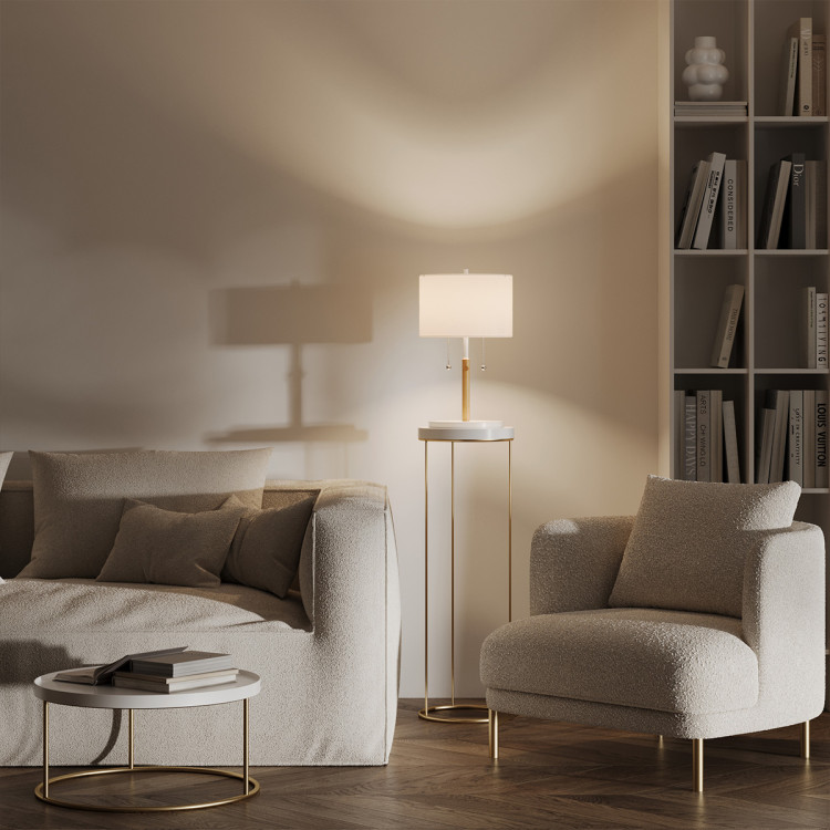 Lampa stołowa Fogo biała 2xE27 - 10387