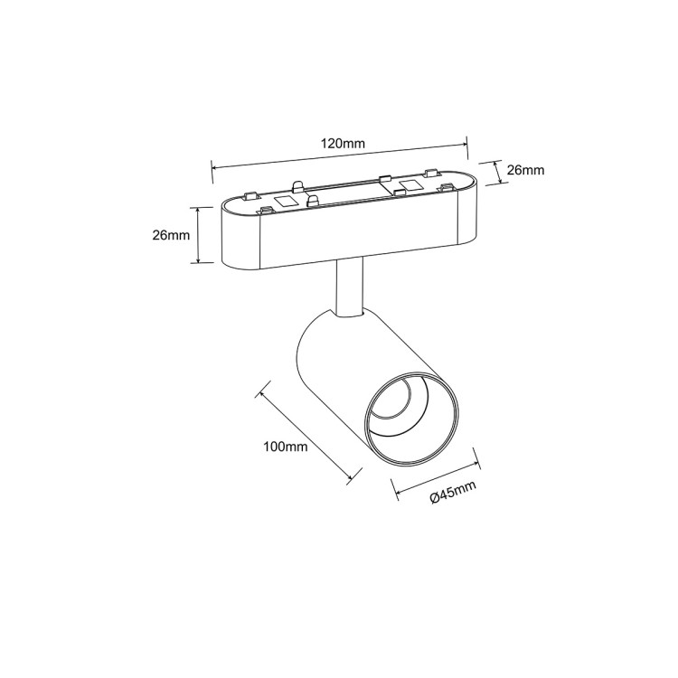 Reflektor Magnetic Slim Veltra 10W LED 3000K biały - 10441