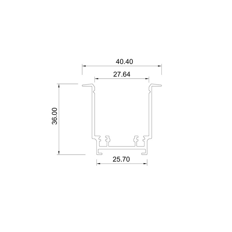 Szyna podtynkowa 2 m Magnetic Slim biała - 10515