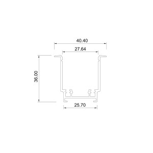 Szyna podtynkowa 2 m Magnetic Slim czarna