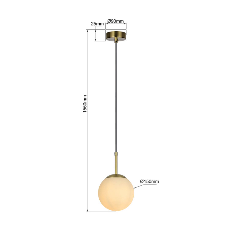 Lampa wisząca Dorado złota 1xE14 - 10523