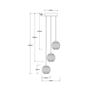 Lampa wisząca Brillant 3 złota LED CCT Lampa wisząca Brillant 3 złota LED CCT