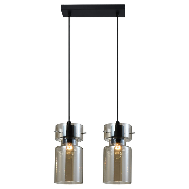 Podwójna lampa wisząca Nivio dymna 2xE27 - 10655