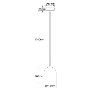 Metalowa lampa wisząca Nilo czarna 1xGU10