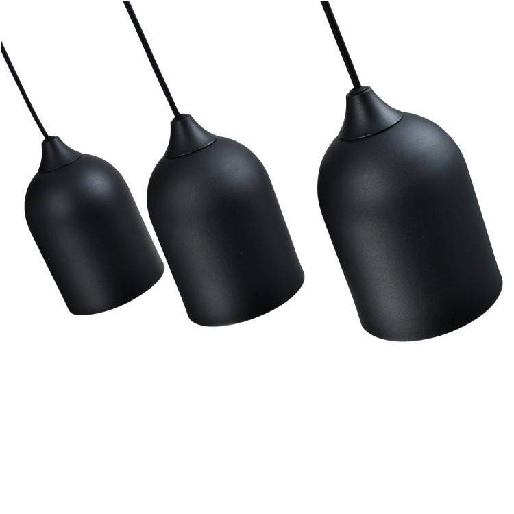Metalowa lampa wisząca Nilo czarna 3xGU10 - 10669