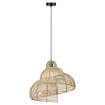 Rattanowa lampa wisząca Shella 60 cm jasne drewno 1xE27