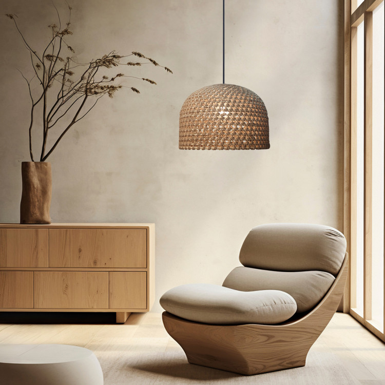 Rattanowa lampa wisząca Kanso 40 cm jasne drewno 1xE27 - 10781