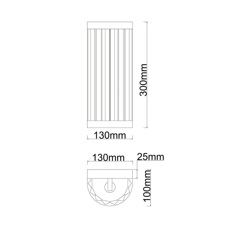 Kinkiet Vetro złoto 1xE14 - 10923
