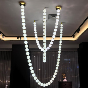 Lampa wisząca Dorado Rope 4 m złota LED CCT