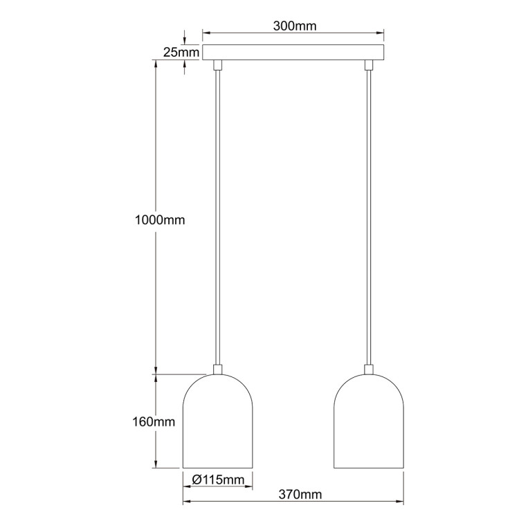 Metalowa lampa wisząca Nilo złota 2xGU10 - 10946