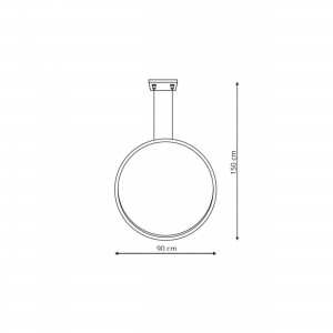 Lampa wisząca Mirror L biała IP44 LED CCT