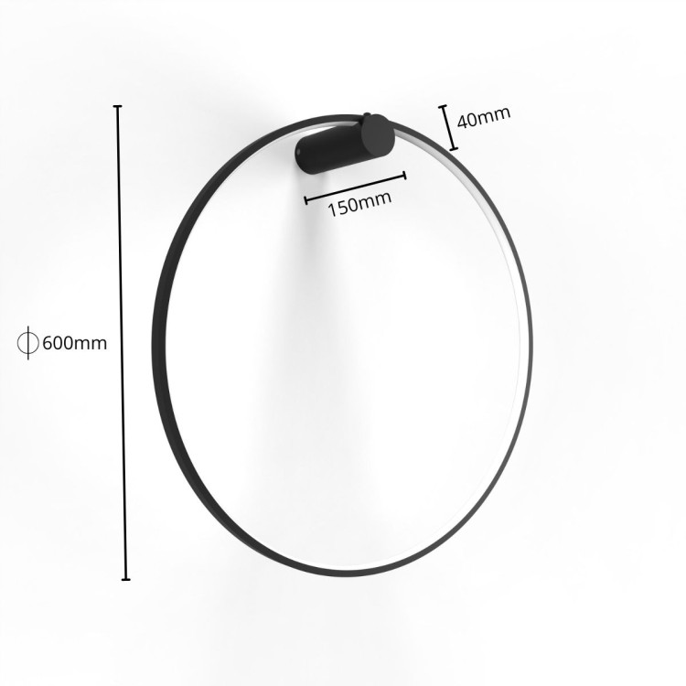 Kinkiet Mirror S czarny IP44 LED CCT - 11006