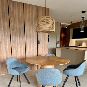 Rattanowa lampa wisząca Kanso 50 cm jasne drewno 1xE27