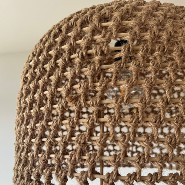 Rattanowa lampa wisząca Kanso 40 cm jasne drewno 1xE27 - 11165