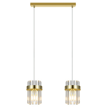 Lampa wisząca Vetro złota 2xE14