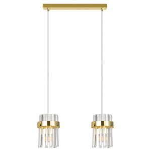 Lampa wisząca Vetro złota 2xE14