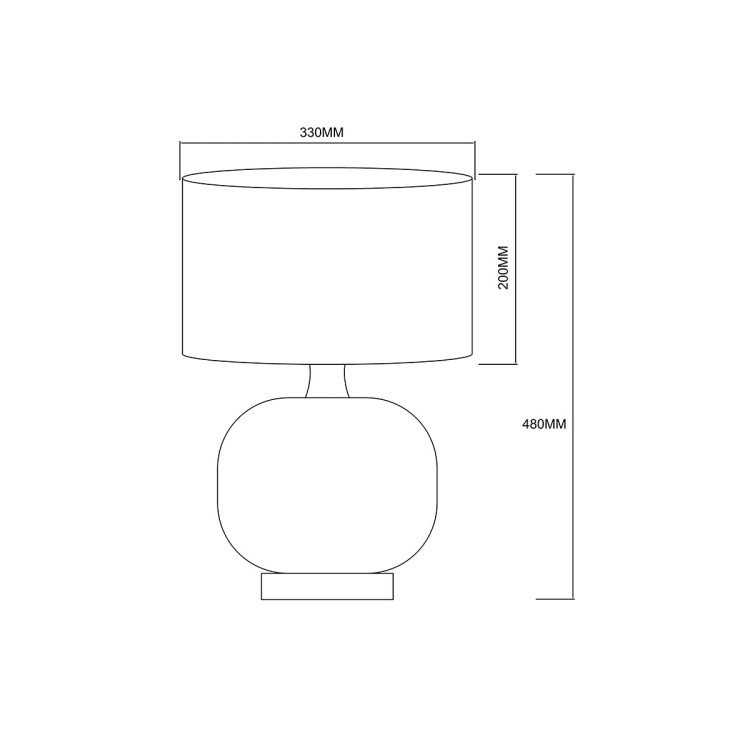 Lampa stołowa Tamiza 48 cm biała 1xE27 - 11278