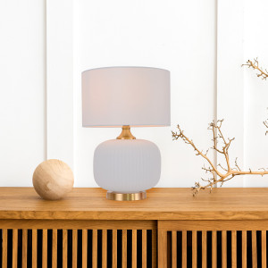 Lampa stołowa Tamiza 48 cm biała 1xE27
