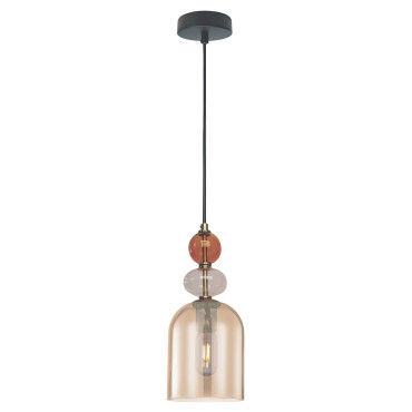 Lampa wisząca Tropea bursztynowa 1xE27
