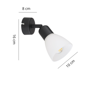 Reflektor Malta czarny 1xE14