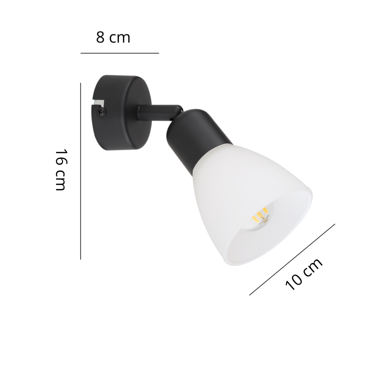 Reflektor Malta czarny 1xE14 - 11293