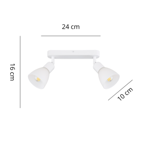 Zestaw reflektorów spot Malta biały 2xE14