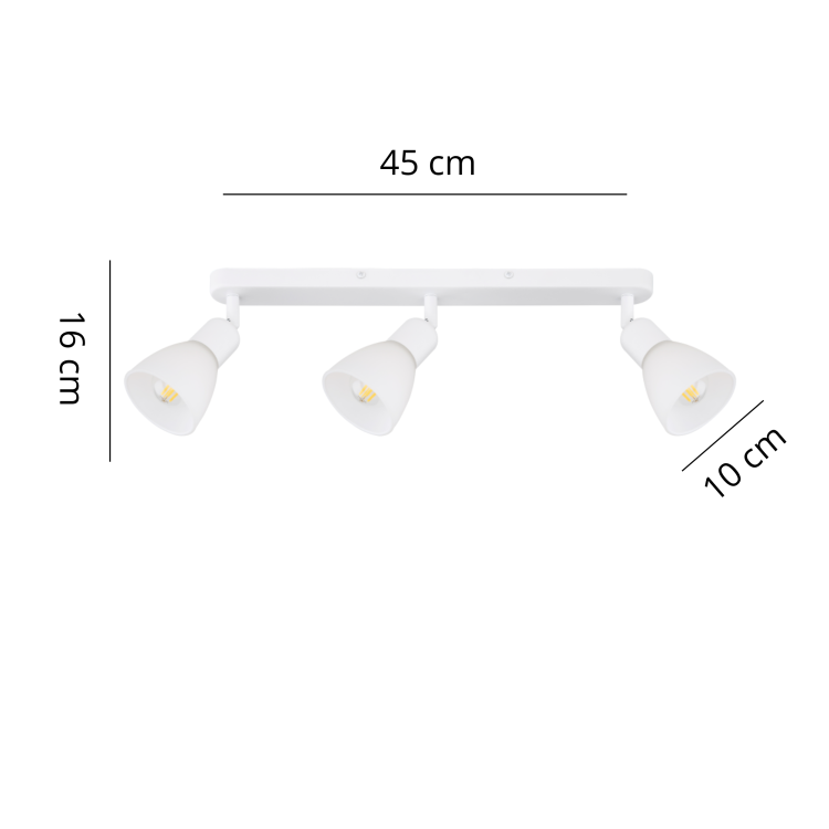 Zestaw reflektorów spot Malta biały 3xE14 - 11296