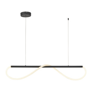 Lampa wisząca Meleca S czarna LED CCT