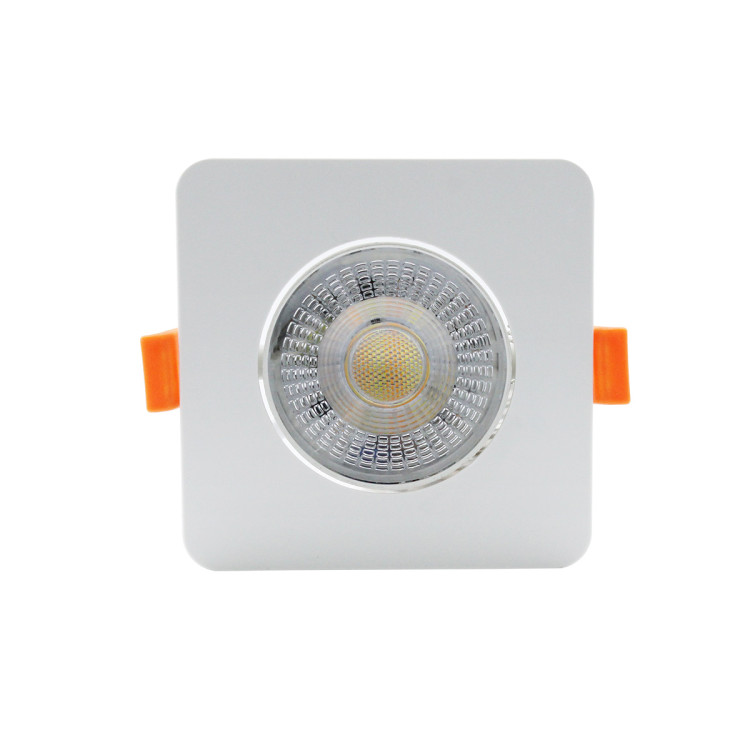 Ruchome kwadratowe oczko podtynkowe Plus białe LED CCT - 11353