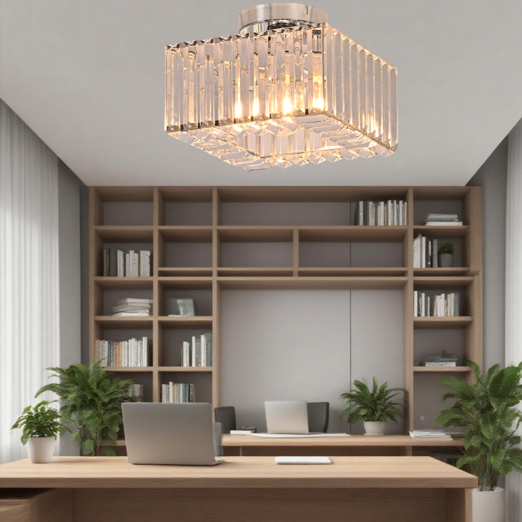 Kwadratowy plafon Vetro chrom 1xE27 - 11405