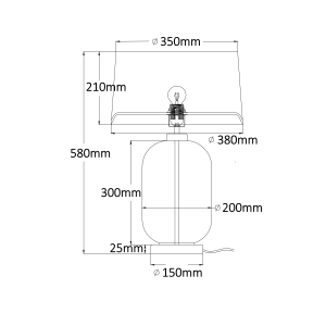 Lampa stołowa Amur dymna 1xE27