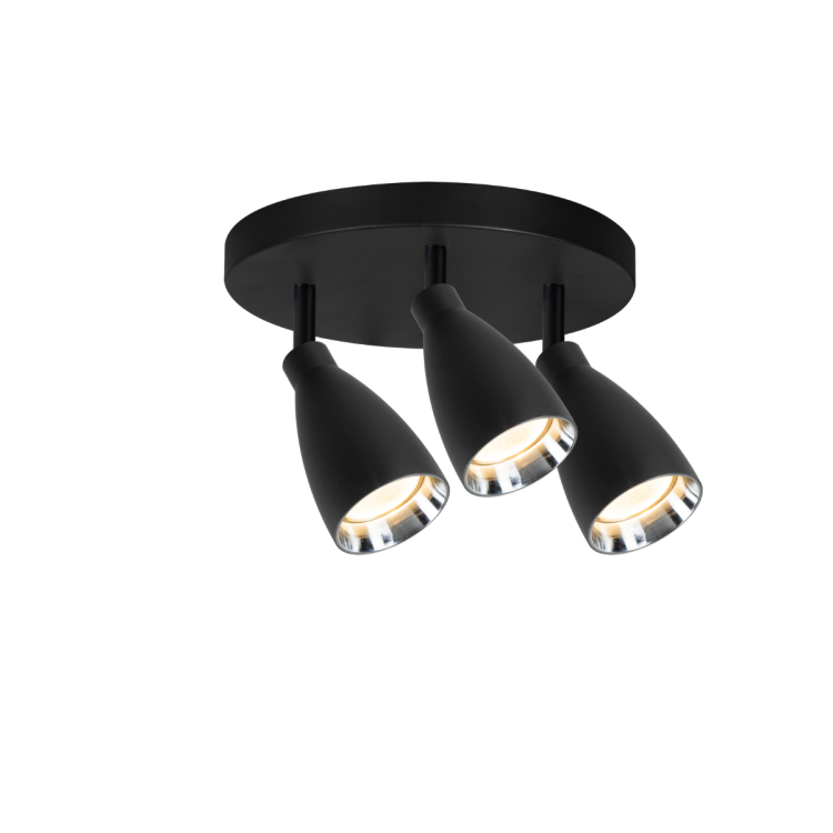 Campana 3 plafon czarny 3xGU10 - 11545