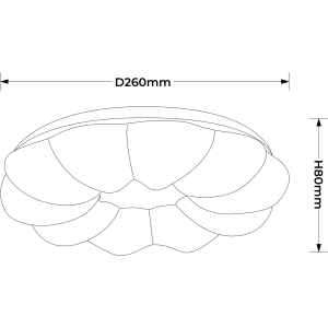 Plafon Ariva 26 cm biały LED 4000K