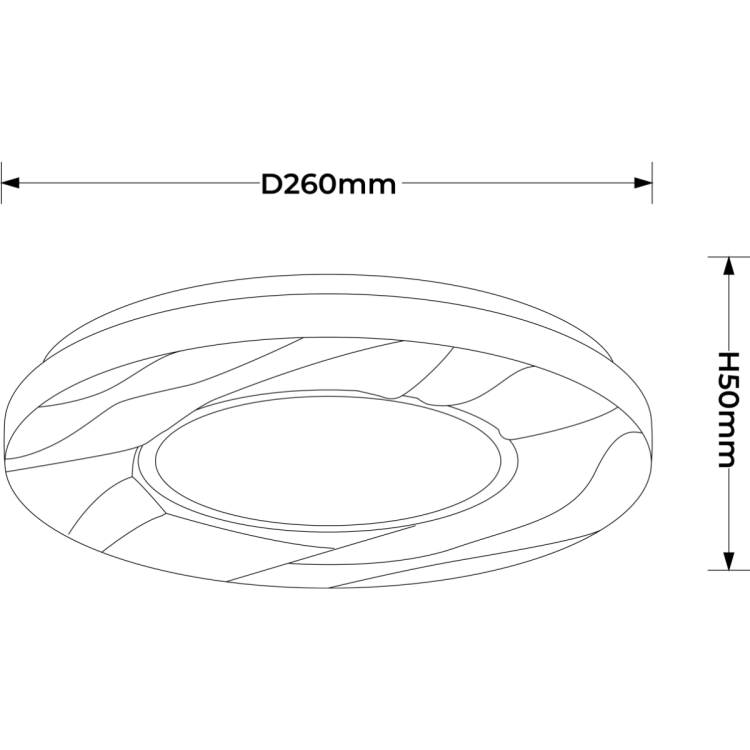 Plafon Tenaro 26 cm biały LED 4000K - 11584