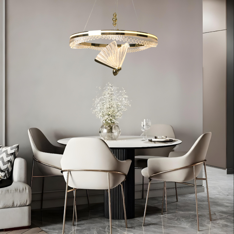 Lampa wisząca Marissa Cristal złota LED CCT - 11627