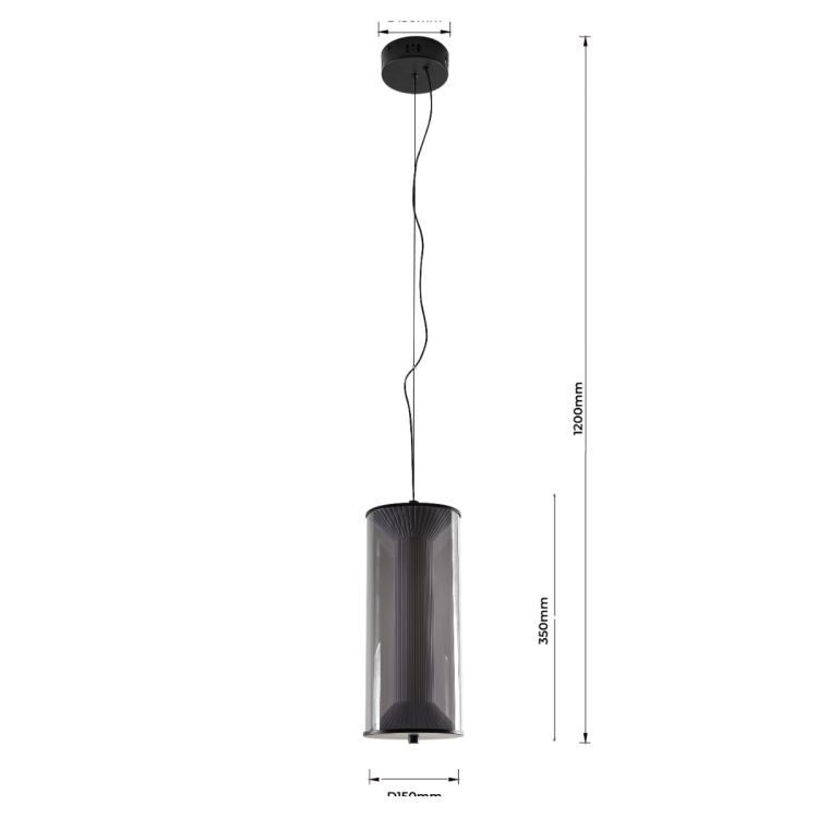 Lampa wisząca Aeris dymna LED CCT - 11710