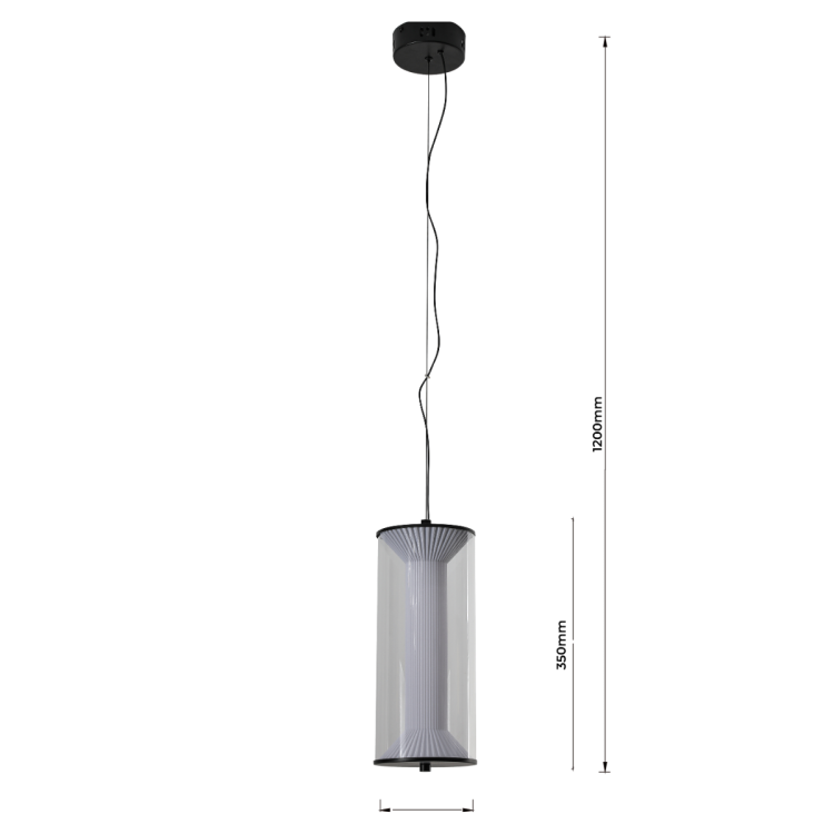 Lampa wisząca Aeris transparentna LED CCT - 11725