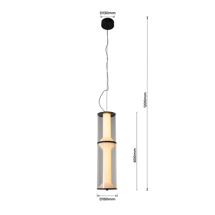 Lampa wisząca Aeris 2 transparentna LED CCT - 11745