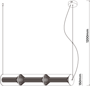 Lampa wisząca Aeris 3 linia dymna LED CCT