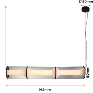Lampa wisząca Aeris 3 linia transparent LED CCT