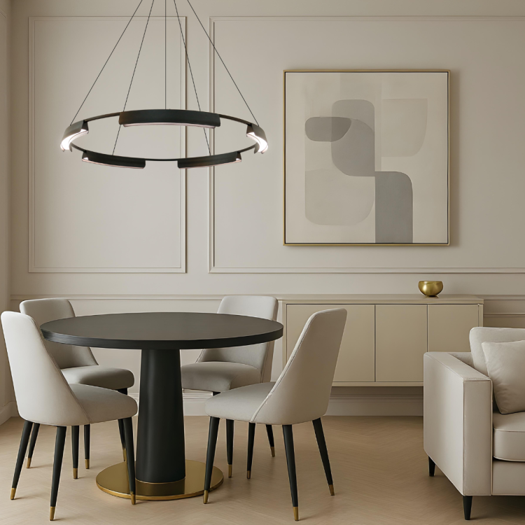 Lampa wisząca Tura 60 cm czarna LED CCT - 11810