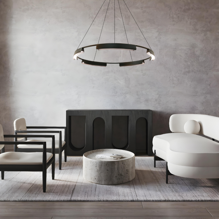 Lampa wisząca Tura 60 cm czarna LED CCT - 11811